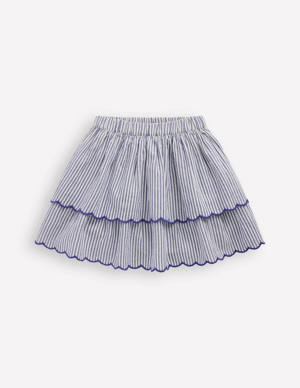Trim Detail Skirt-Blue and Ivory Stripe / Boden