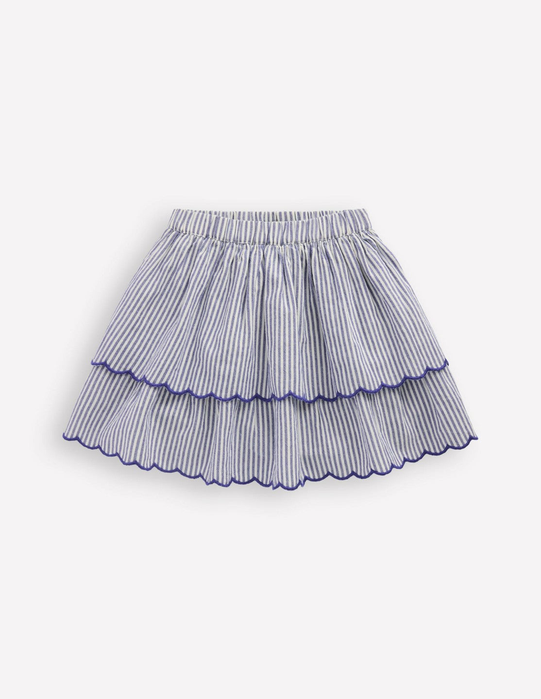 Trim Detail Skirt-Blue and Ivory Stripe / Boden