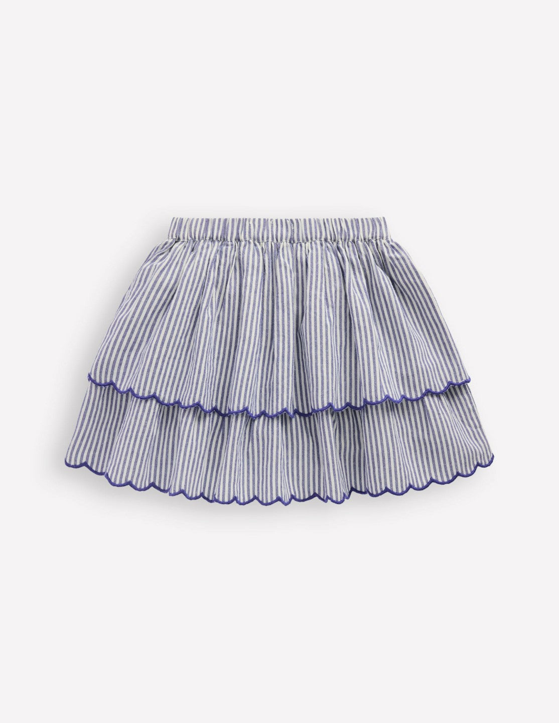 Trim Detail Skirt-Blue and Ivory Stripe / Boden