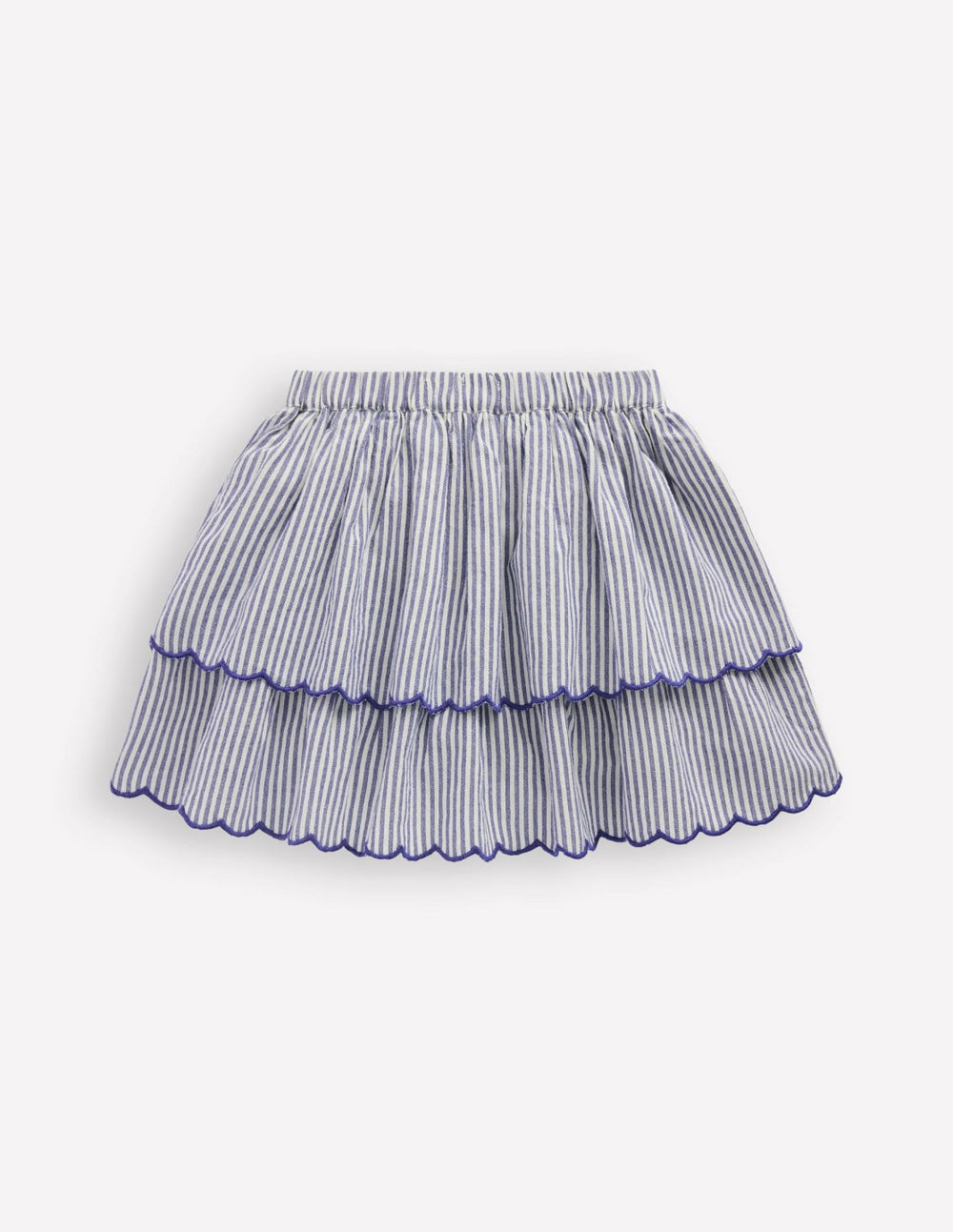 Trim Detail Skirt-Blue and Ivory Stripe / Boden
