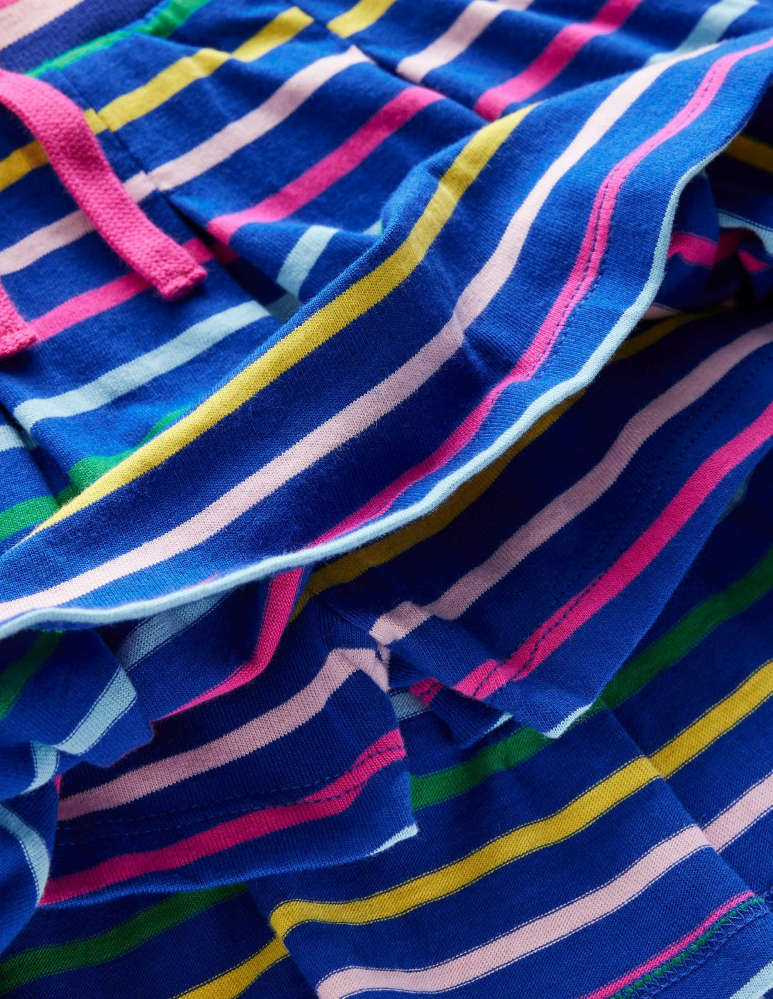 Pleated Jersey Skort-Navy Rainbow Stripe / Boden Discount
