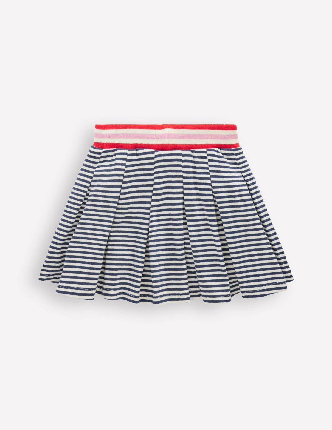 Pleated Jersey Skort-Navy Stripe / Boden us