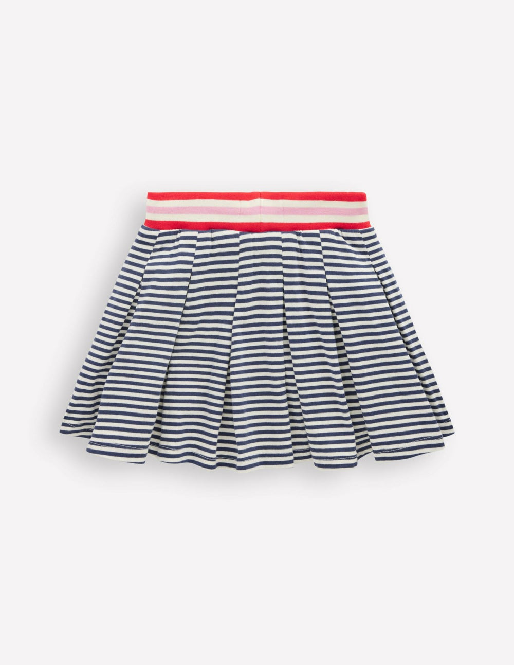 Pleated Jersey Skort-Navy Stripe / Boden us
