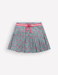 Pleated Jersey Skort-Blue Cherries / Boden Sale