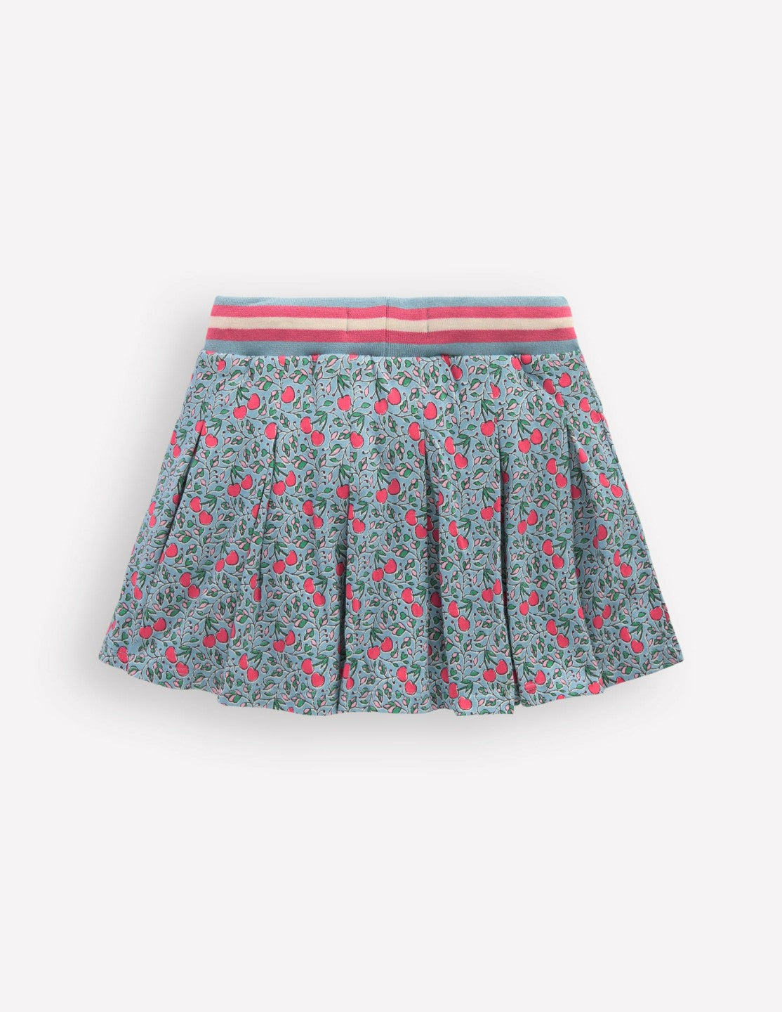 Pleated Jersey Skort-Blue Cherries / Boden Sale