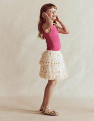 Tulle Interest Skirt-Soft Ivory Multi Spot / Boden Online