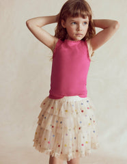 Tulle Interest Skirt-Soft Ivory Multi Spot / Boden Online