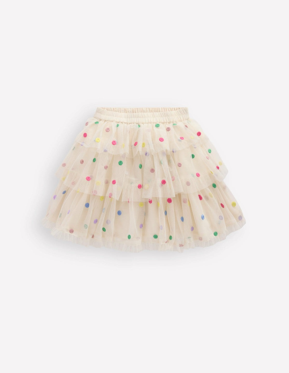 Tulle Interest Skirt-Soft Ivory Multi Spot / Boden Online