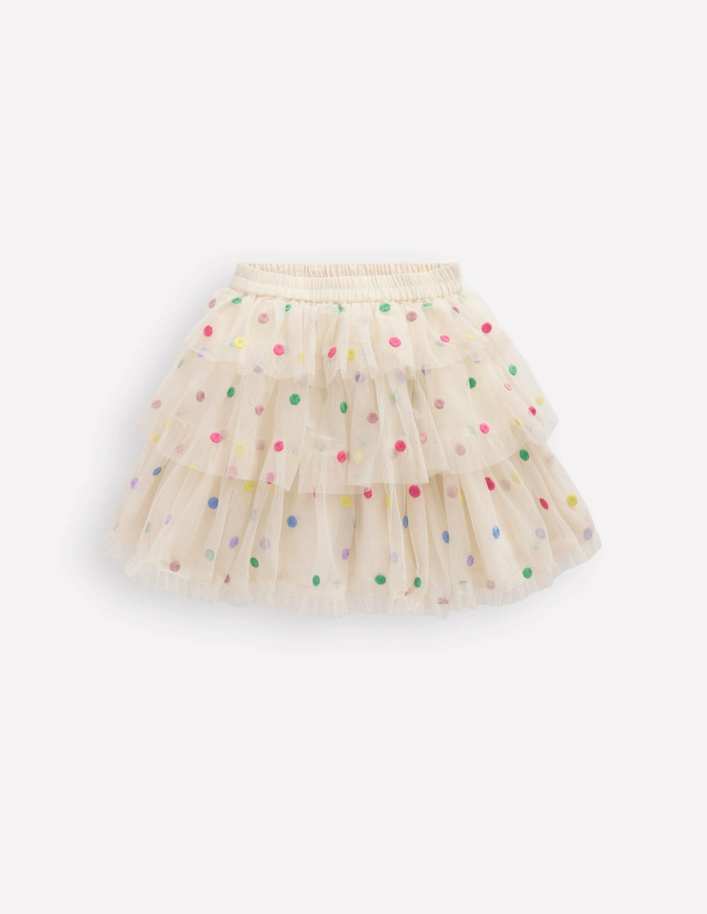 Tulle Interest Skirt-Soft Ivory Multi Spot / Boden Online