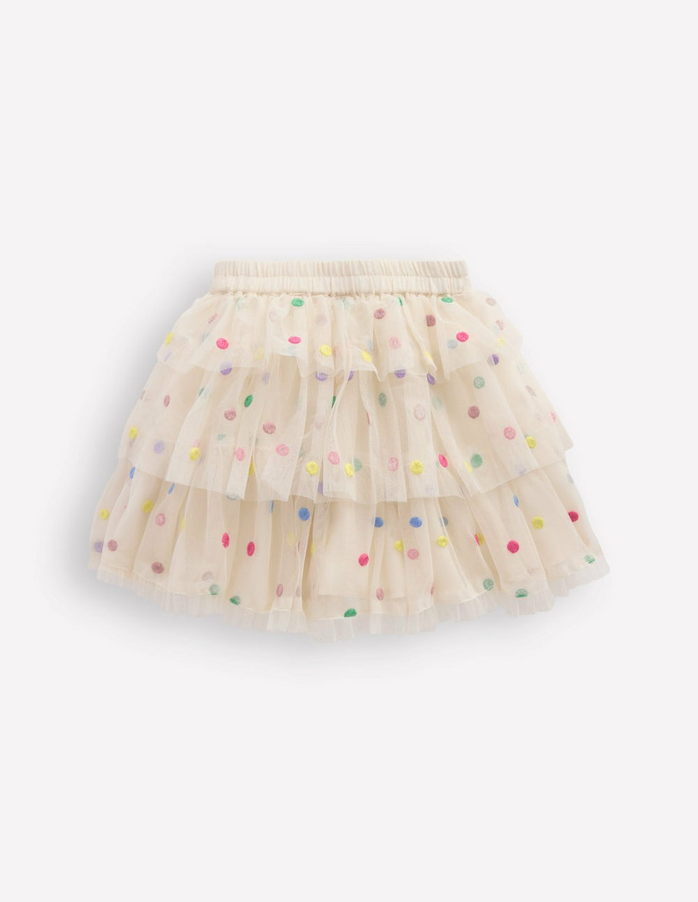 Tulle Interest Skirt-Soft Ivory Multi Spot / Boden Online