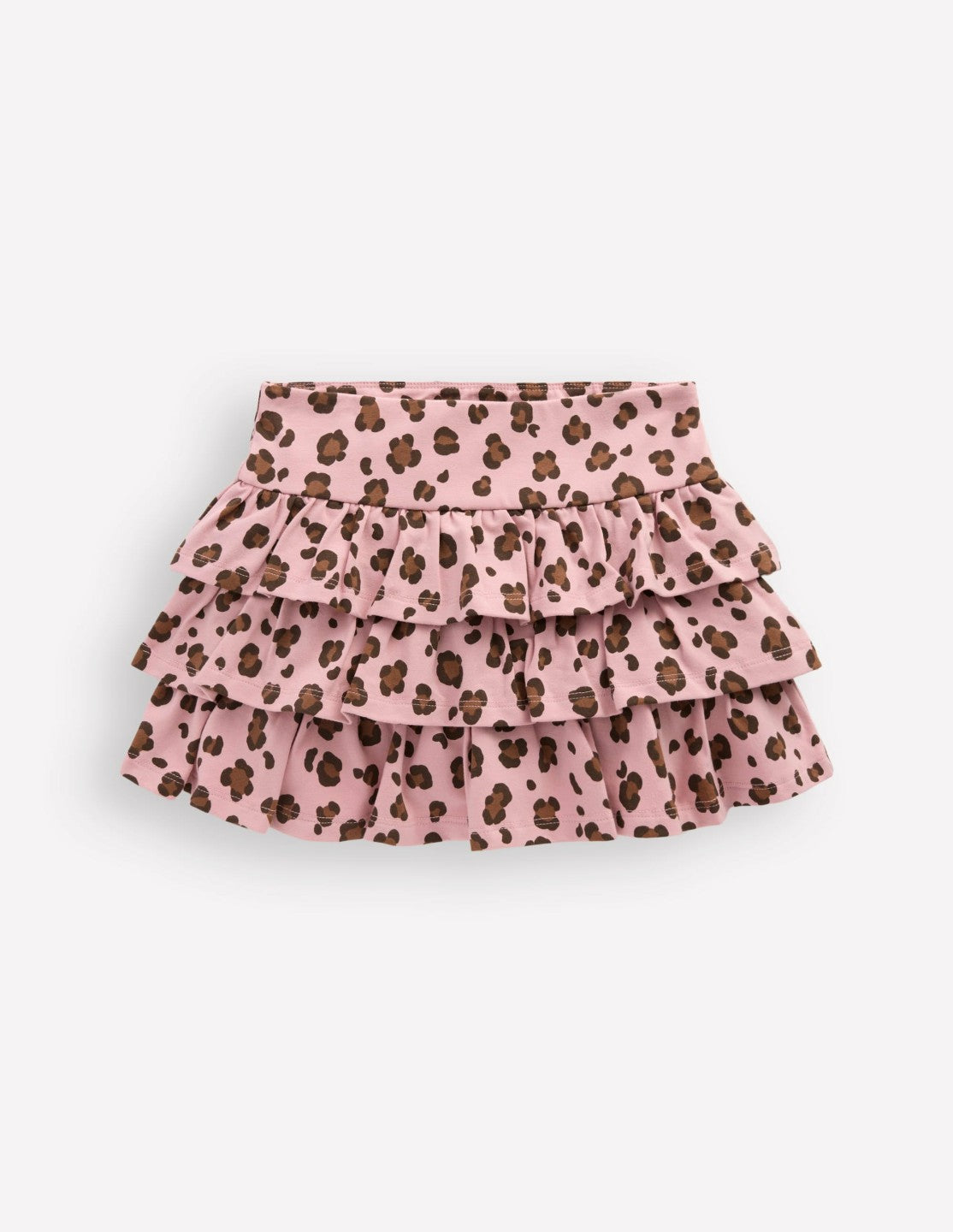 Frill Jersey Skort-Pink Leopard / Boden Discount