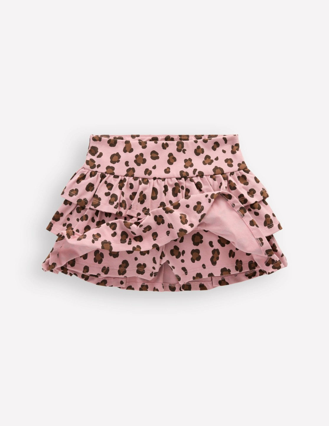 Frill Jersey Skort-Pink Leopard / Boden Discount