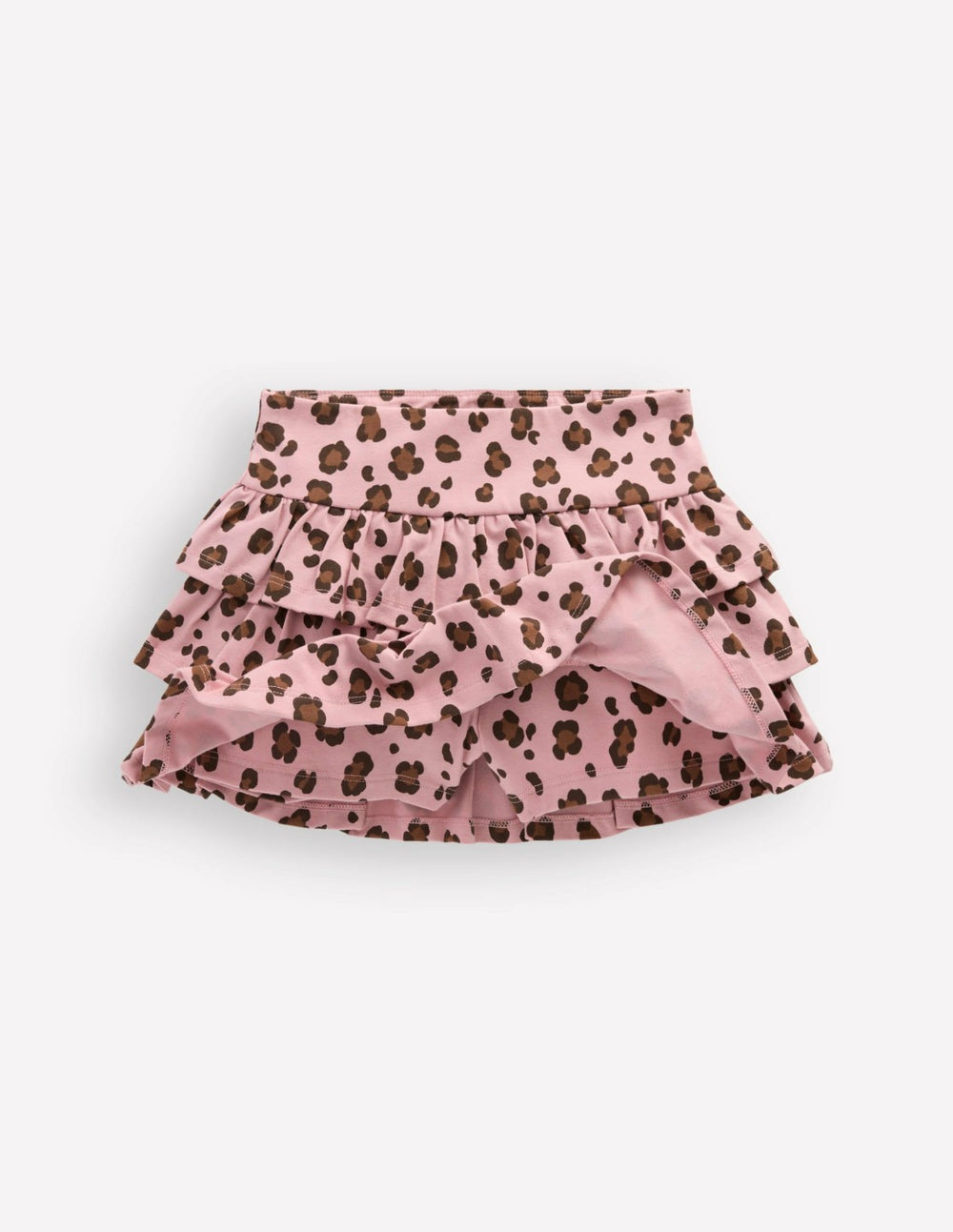 Frill Jersey Skort-Pink Leopard / Boden Discount