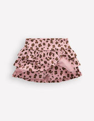 Frill Jersey Skort-Pink Leopard / Boden Discount