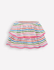 Ruffle Jersey Skort-Multi Stripe / Boden us