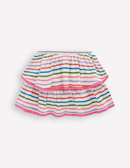 Ruffle Jersey Skort-Multi Stripe / Boden us