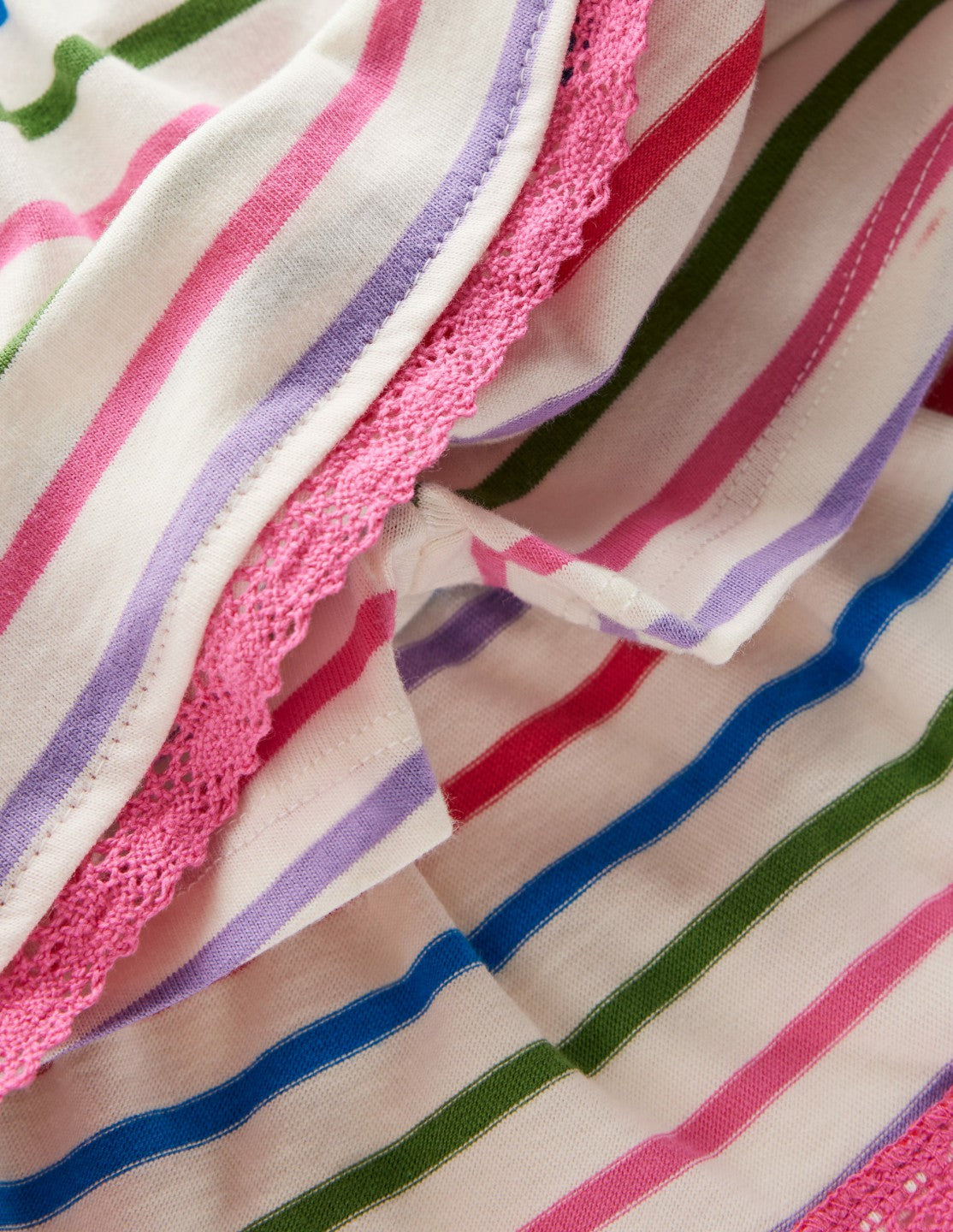 Ruffle Jersey Skort-Multi Stripe / Boden us