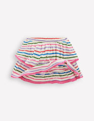 Ruffle Jersey Skort-Multi Stripe / Boden us