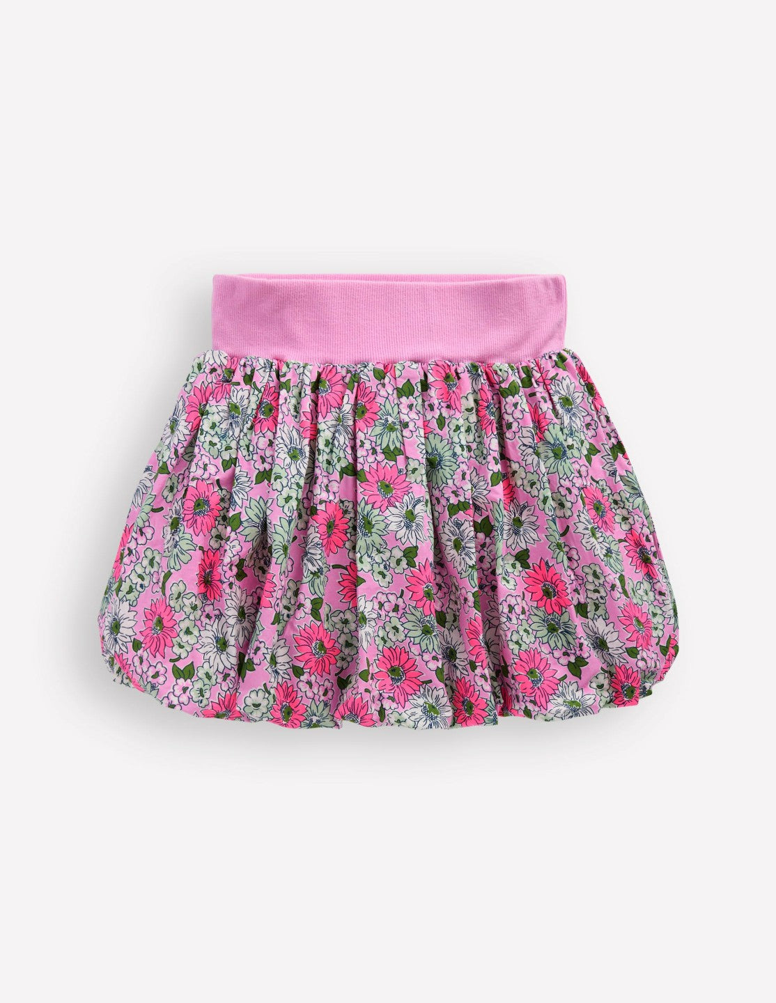 Bubble Hem Skirt-Water Lilly Pink Cornflower / Boden Online