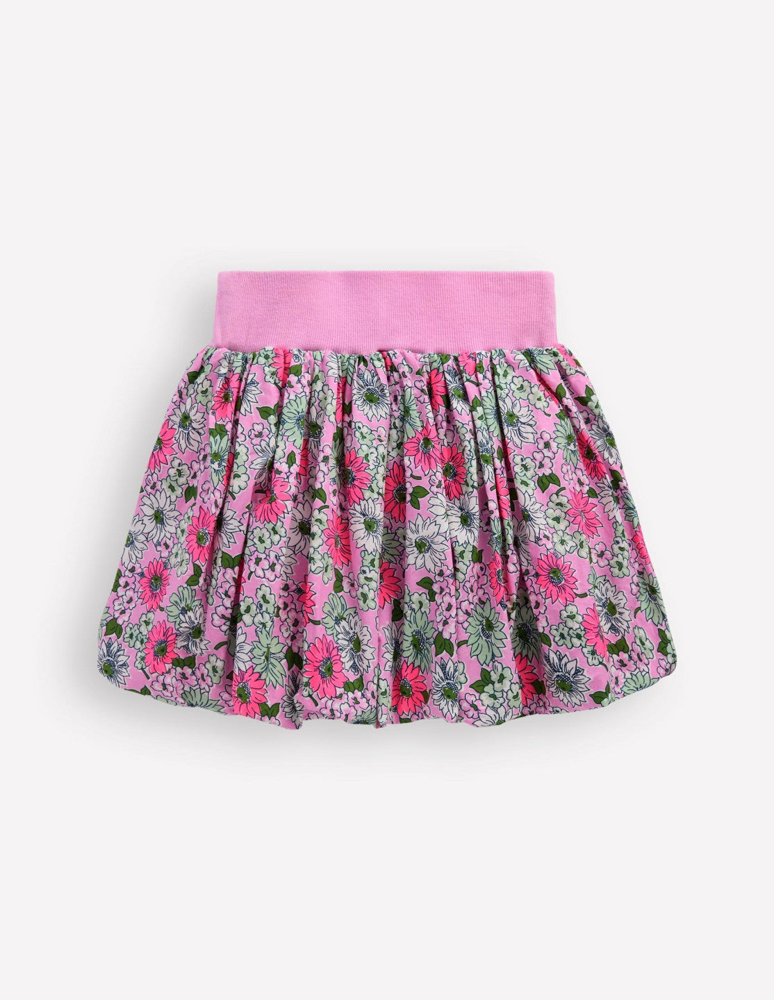 Bubble Hem Skirt-Water Lilly Pink Cornflower / Boden Online