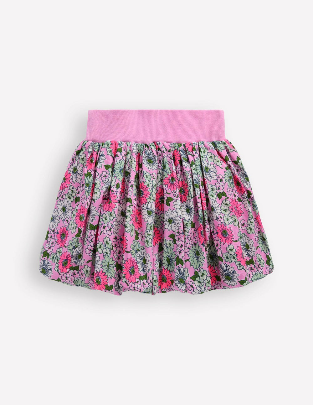 Bubble Hem Skirt-Water Lilly Pink Cornflower / Boden Online