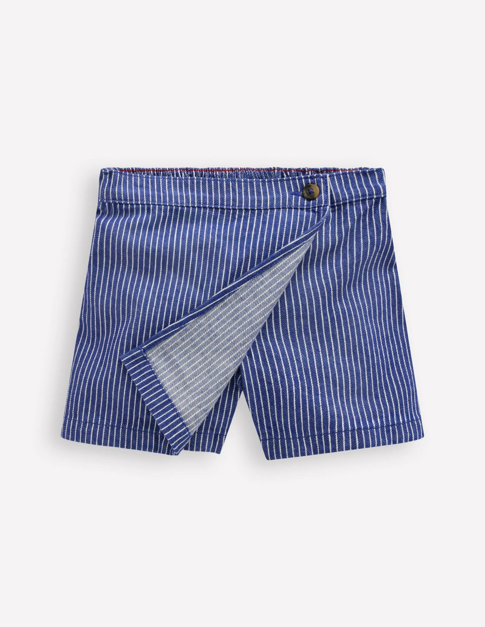 Wrap Woven Skort-Sapphire Blue/ Ivory Stripe / Boden Outlet