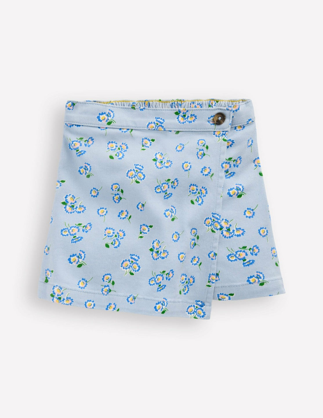 Wrap Woven Skort-Misty Blue Daisy / Boden Discount