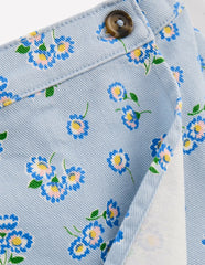 Wrap Woven Skort-Misty Blue Daisy / Boden Discount