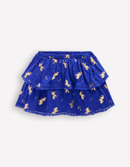 Ruffle Jersey Skort-Sapphire Blue Horses / Boden On sale