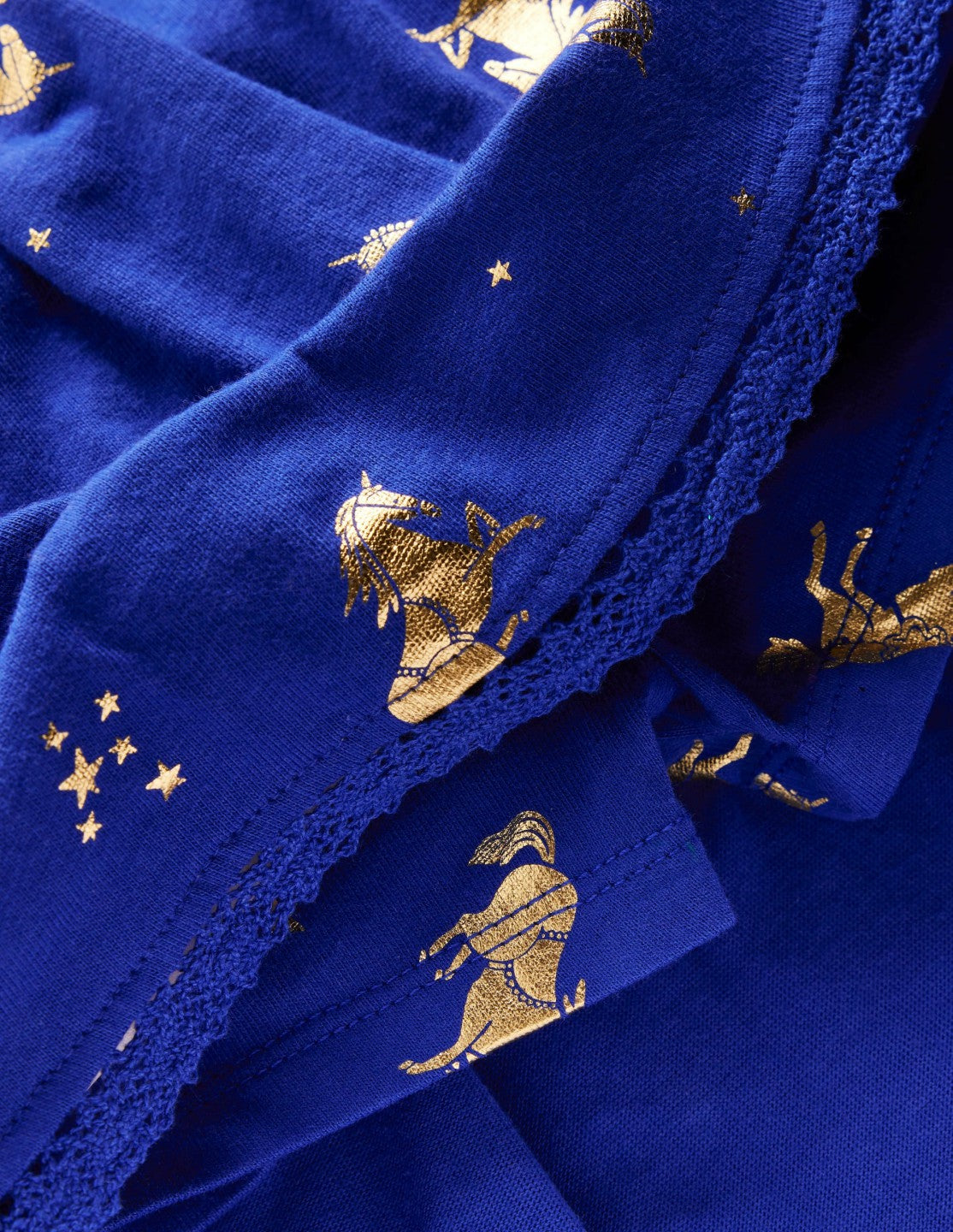 Ruffle Jersey Skort-Sapphire Blue Horses / Boden On sale