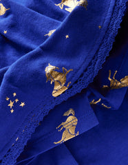 Ruffle Jersey Skort-Sapphire Blue Horses / Boden On sale