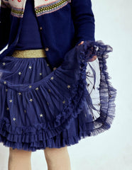 Interest Tulle Skirt-Navy Stars / Boden Outlet