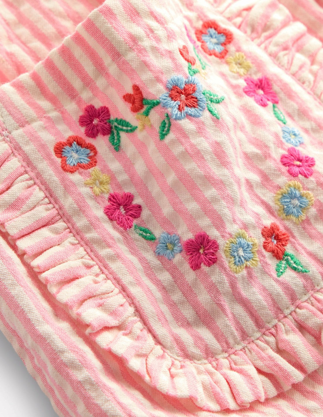 Applique Pocket Skirt-Cosmos Pink Daisy Chain / Boden Discount