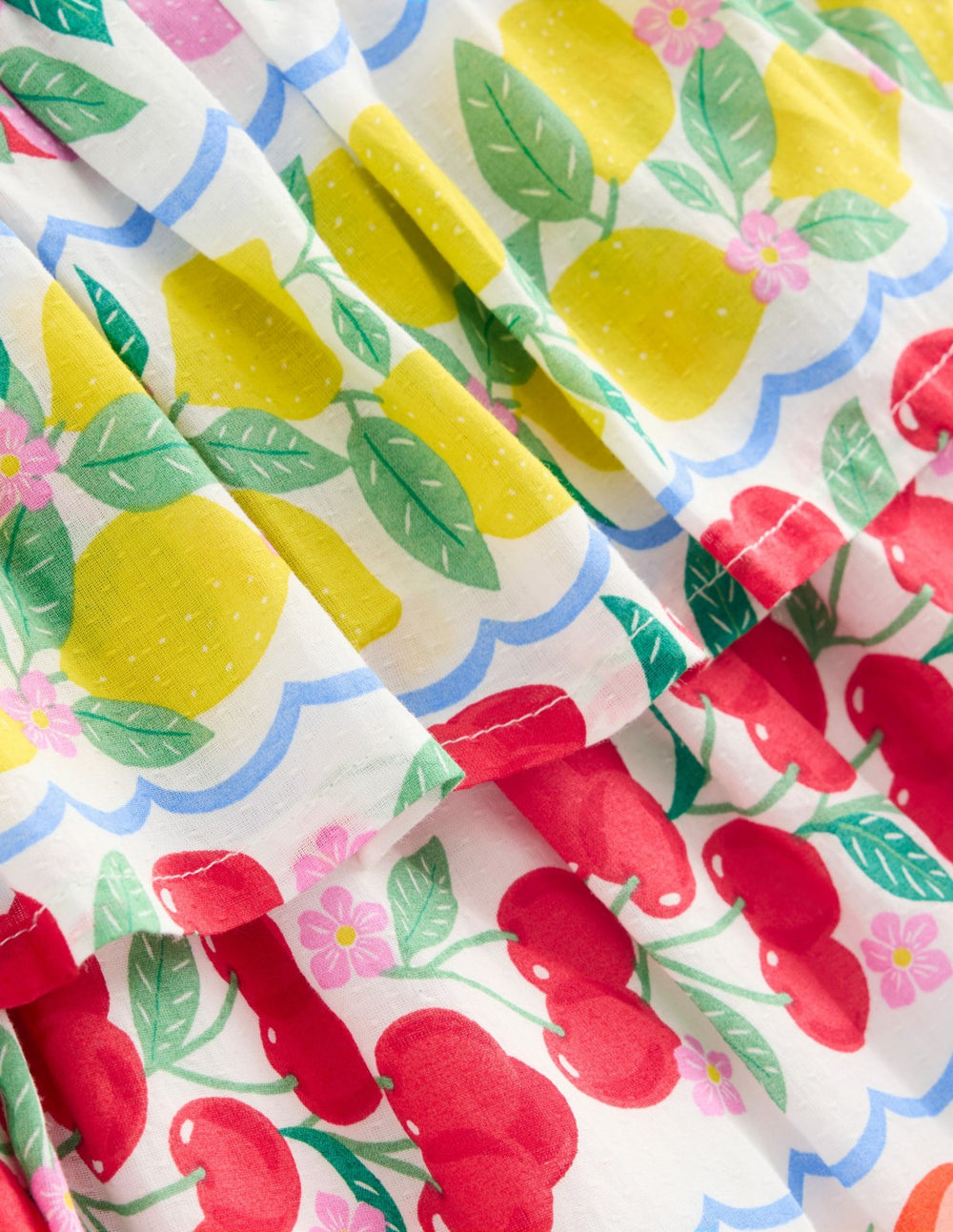 Tiered Woven Skirt-Rainbow Fruit Stripe / Boden