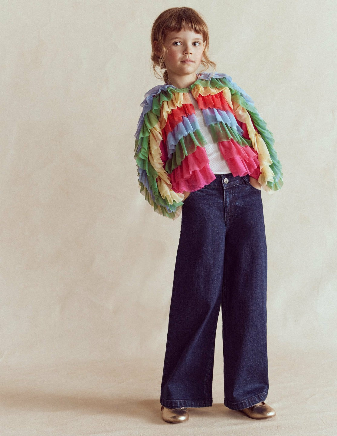 Rainbow Tulle Jacket-Multi Rainbow / Boden Sale