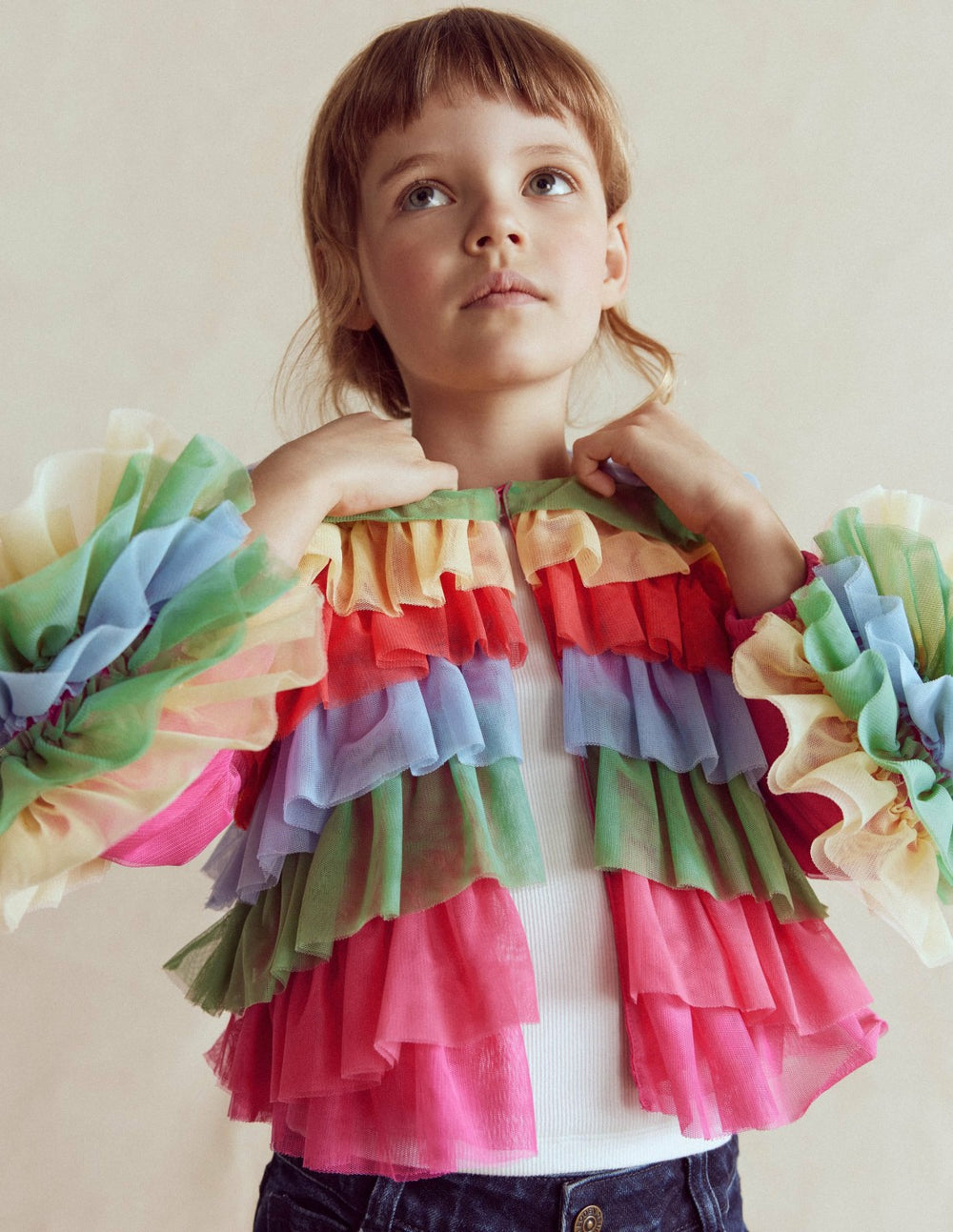 Rainbow Tulle Jacket-Multi Rainbow / Boden Sale