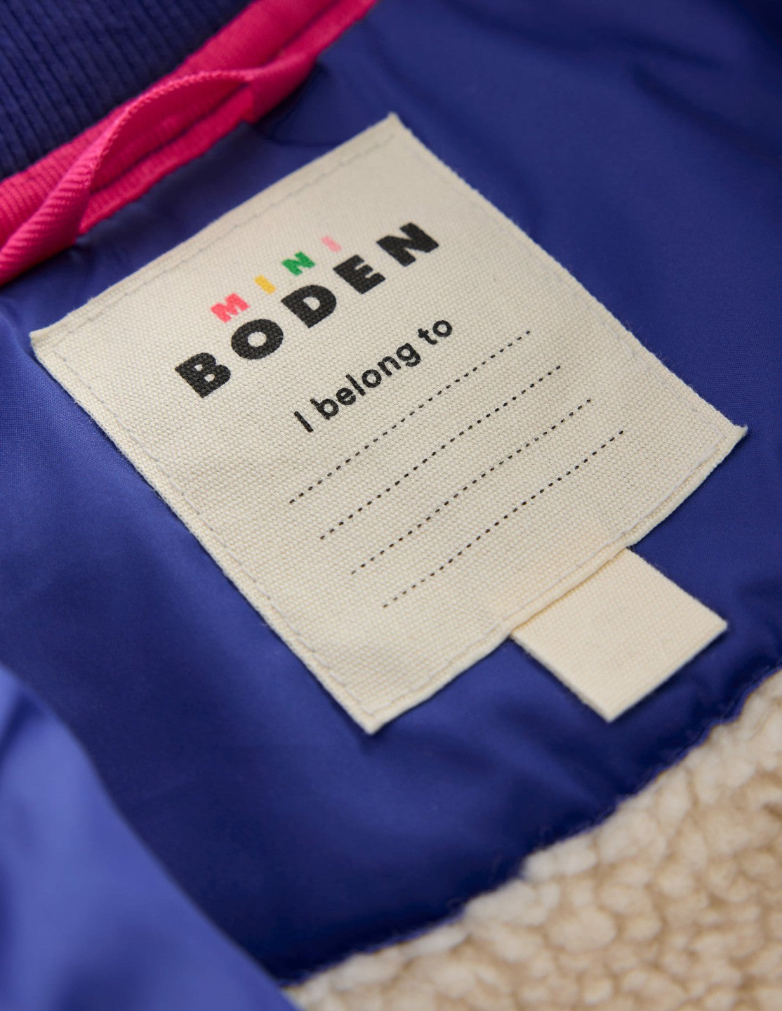 Fun Bomber Jacket-Navy Placement Rainbow Print / Boden Online