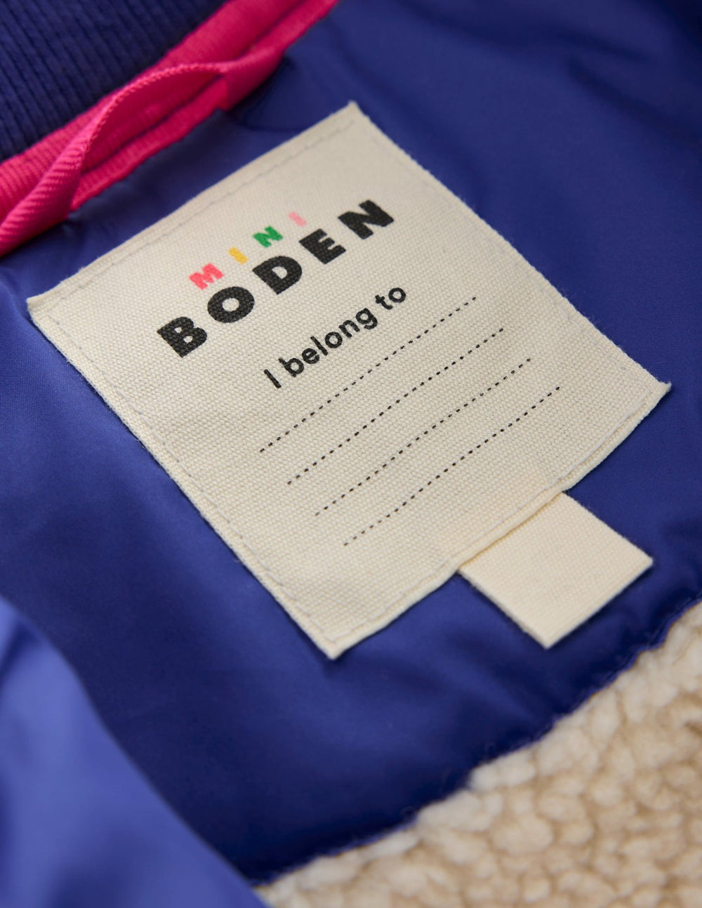 Fun Bomber Jacket-Navy Placement Rainbow Print / Boden Online