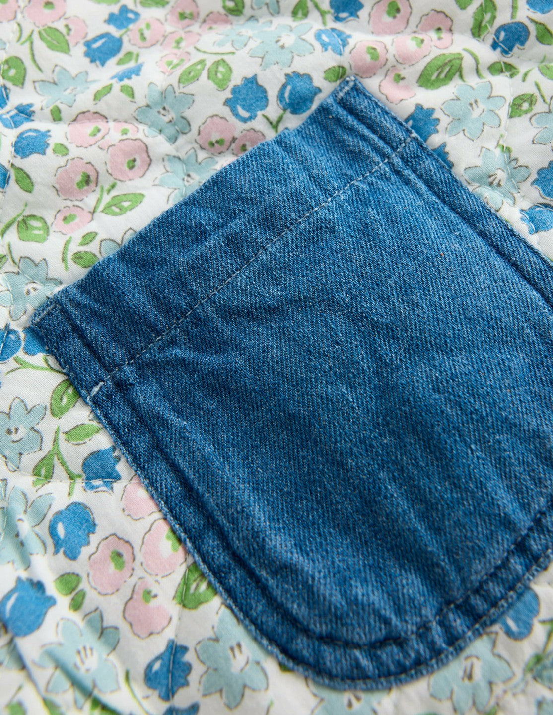 Pretty Quilted Gilet-Embroidered Denim / Boden Outlet