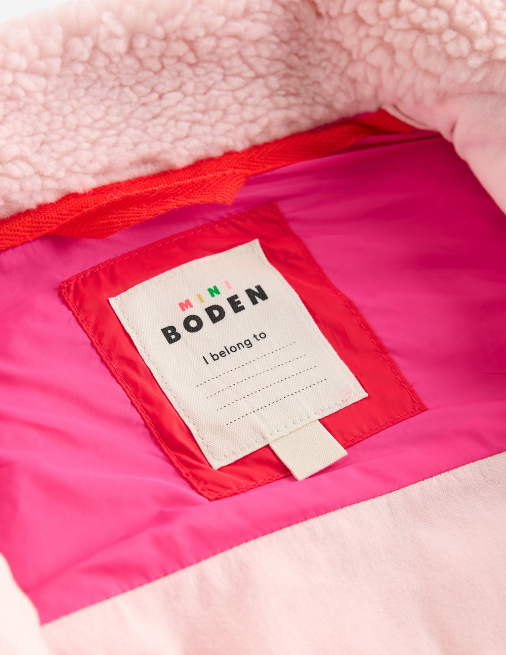 2-in-1 Borg Mix Jacket-Pink Borg Colourblock / Boden Discount