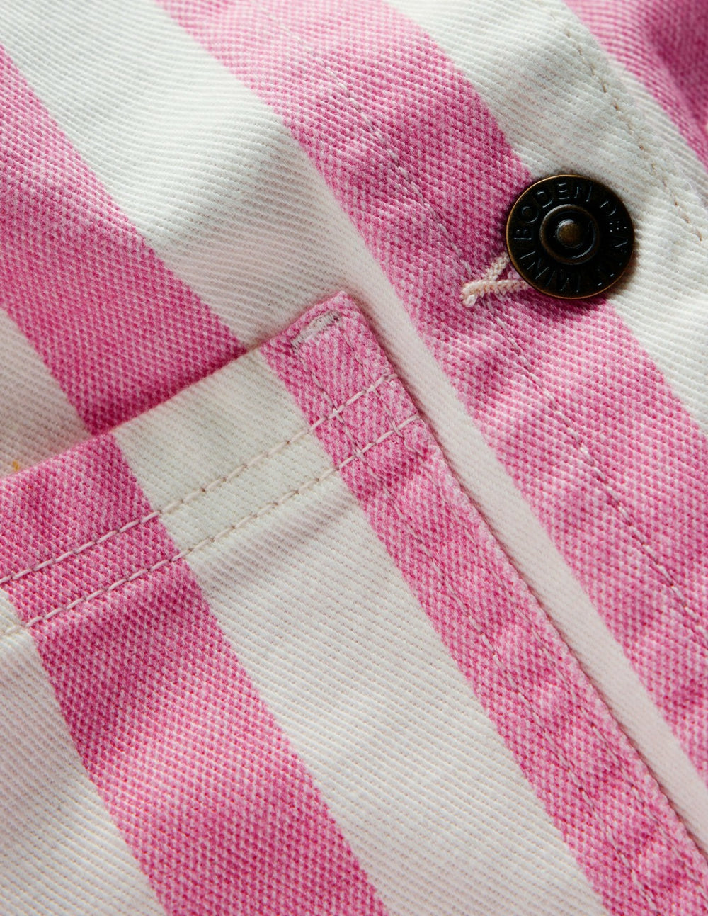 Denim Jacket-Pink Stripes / Boden On sale