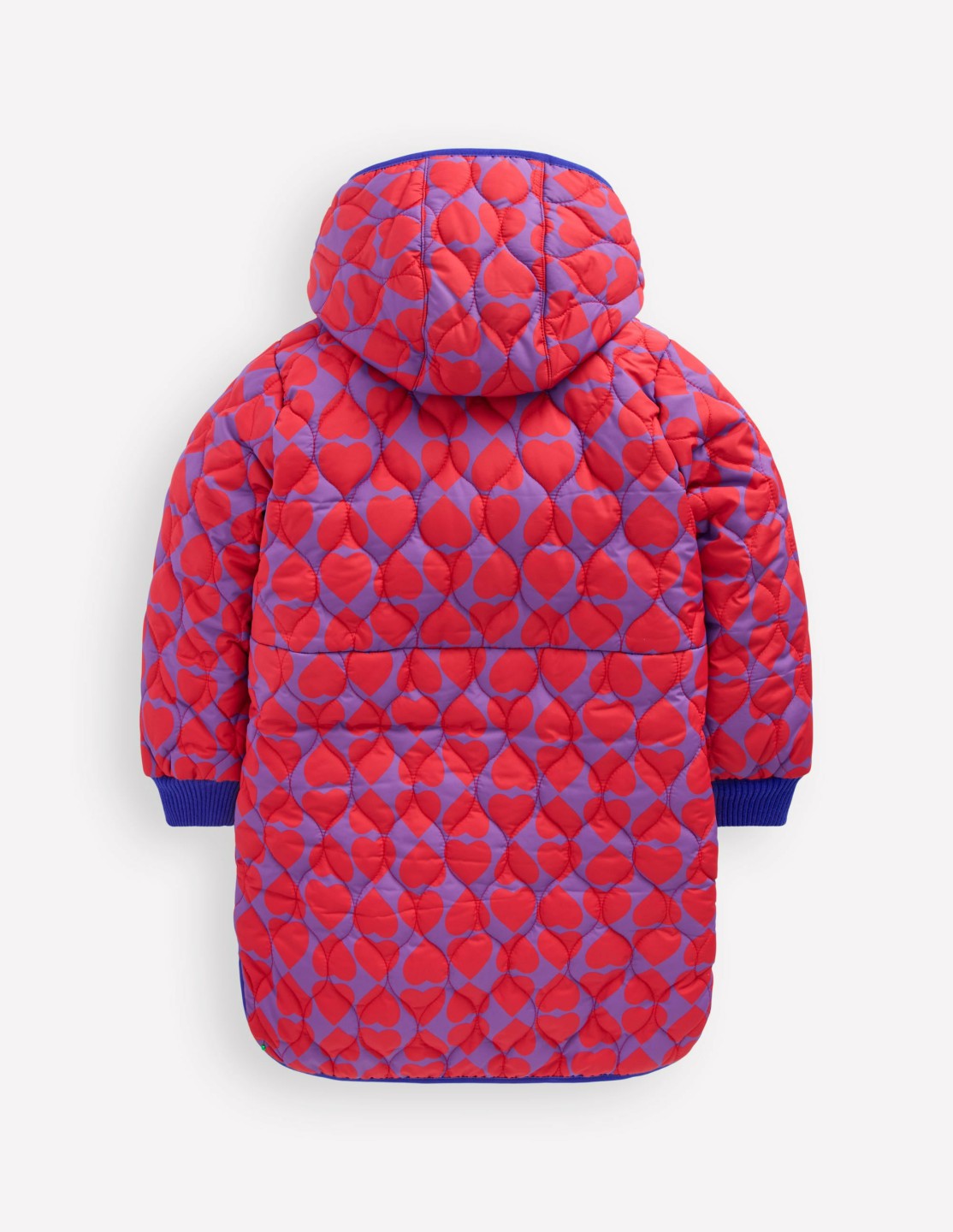 Cosy Longline Coat-Purple Heart Print / Boden us