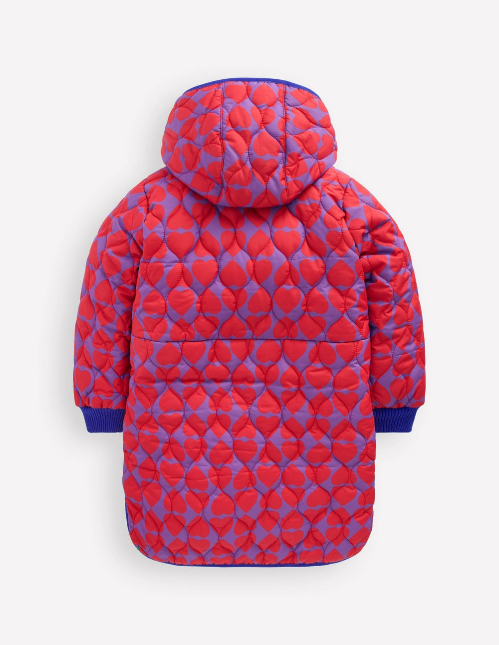 Cosy Longline Coat-Purple Heart Print / Boden us