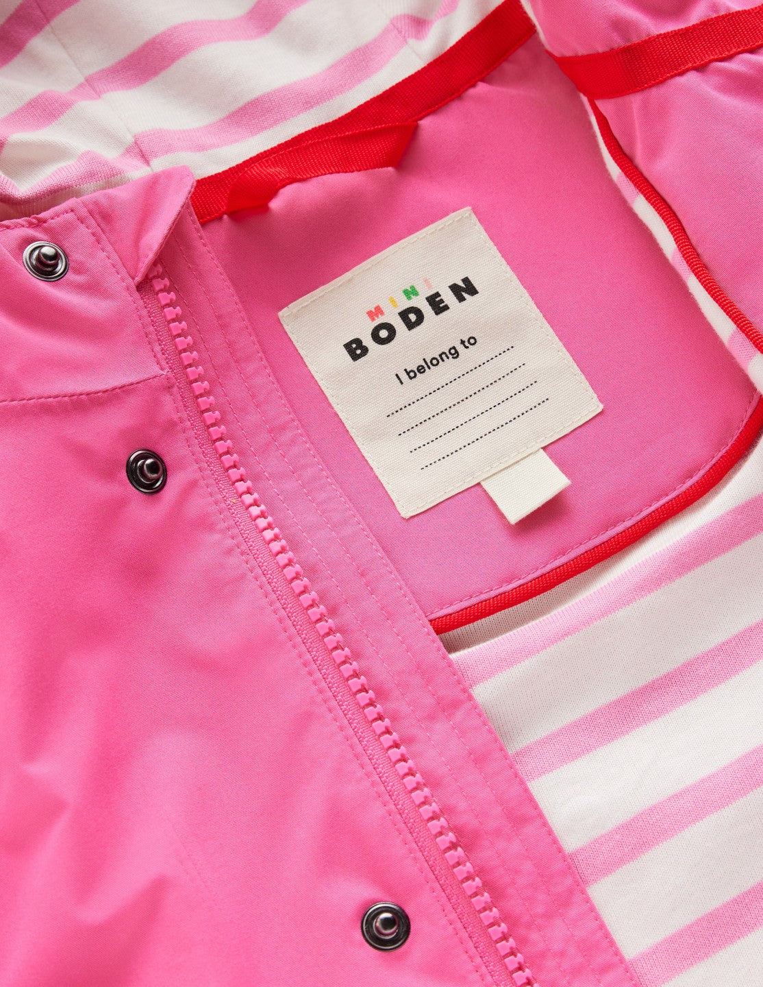 Novelty Waterproof Jacket-Sorbet Pink Monster / Boden