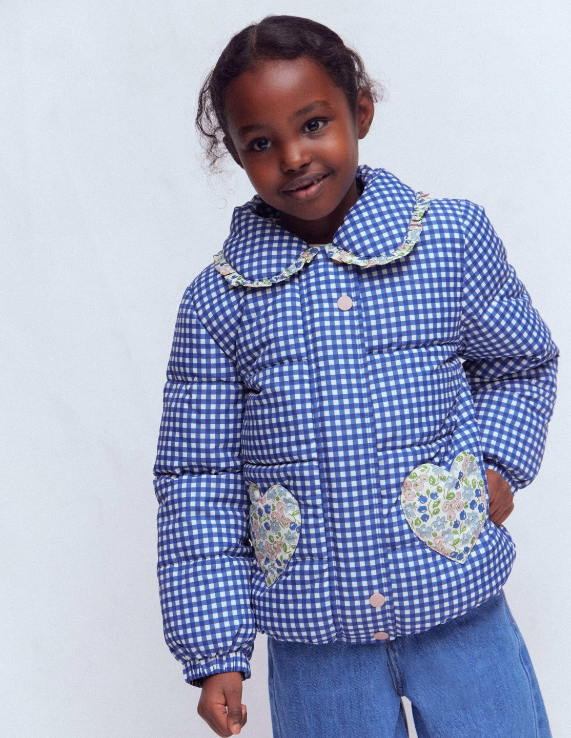 Padded Gingham Jacket-Gingham Floral Mix / Boden Sale