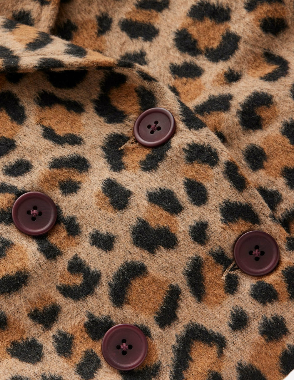 Pea Coat-Large Leopard Spot / Boden Online