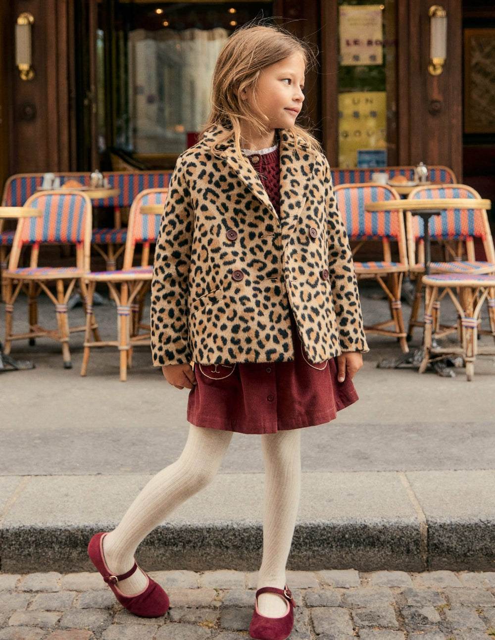 Pea Coat-Large Leopard Spot / Boden Online