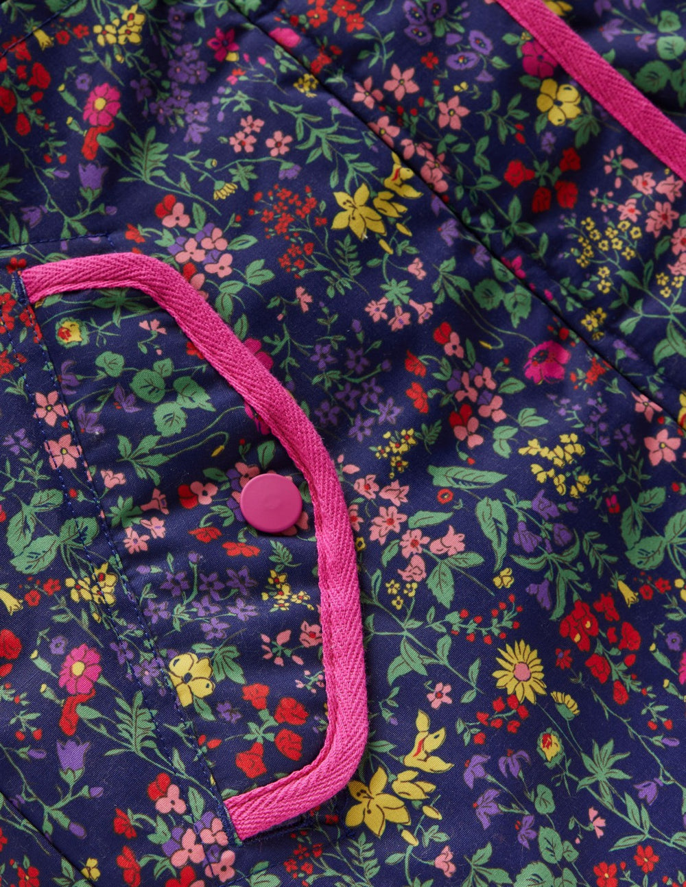 Joni Quilted Parka Coat-Blue Flower Meadow / Boden Outlet