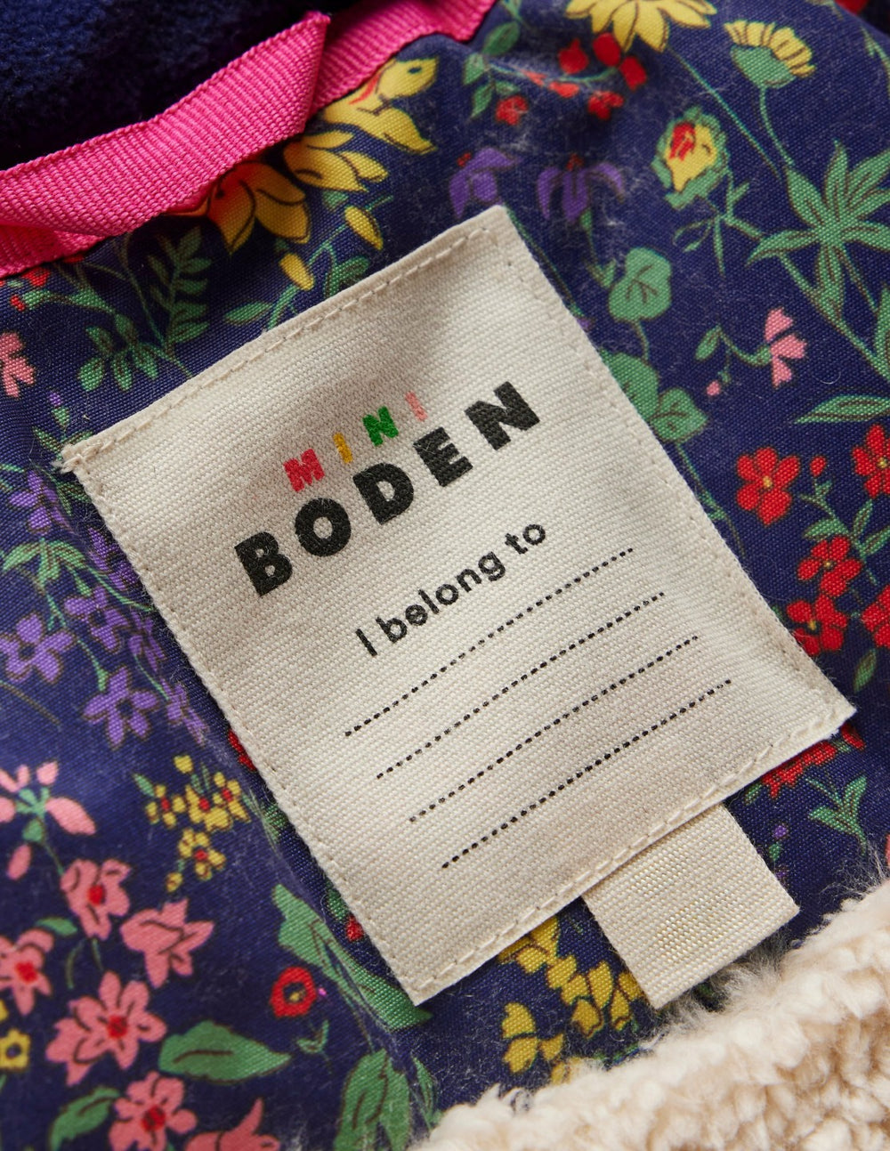 Joni Quilted Parka Coat-Blue Flower Meadow / Boden Outlet