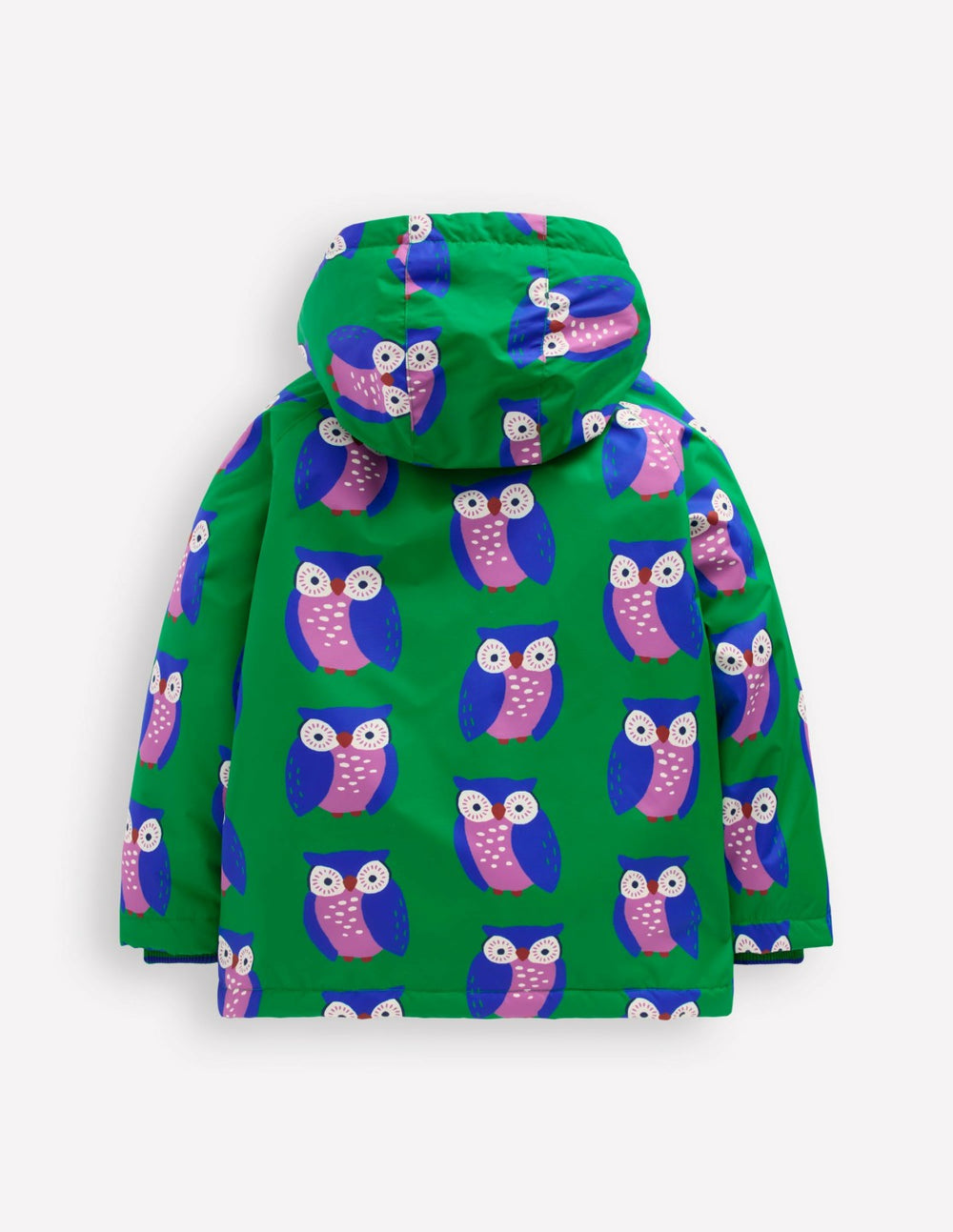 Sherpa Lined Anorak-Rich Emerald Geo Owls / Boden Discount